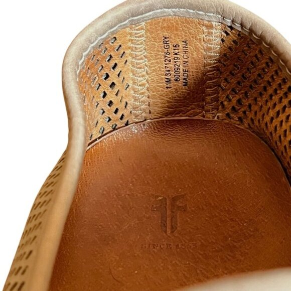 Frye Camille Gray Perforated Suede Slip-On Shoes Size 11 - Picture 10 of 15